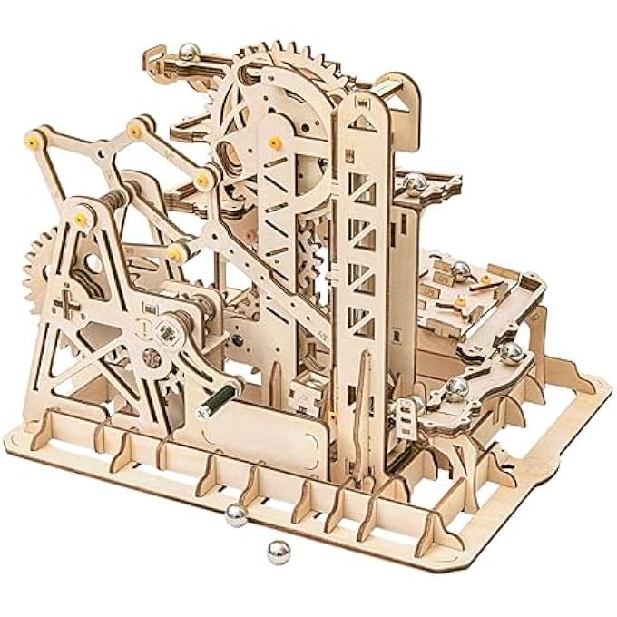 ROKR 3D WOODEN MARBLE RUN PUZZLE CRAFT TOY, GIFT FOR ADULTS & TEEN BOYS GIRLS, AGE 14+, DIY MODEL BUILDING KITS - TOWER COASTER - Image 1